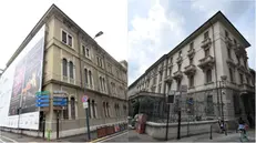Da sinistra, l'ex Ospedalino e l'ex Sant'Orsola