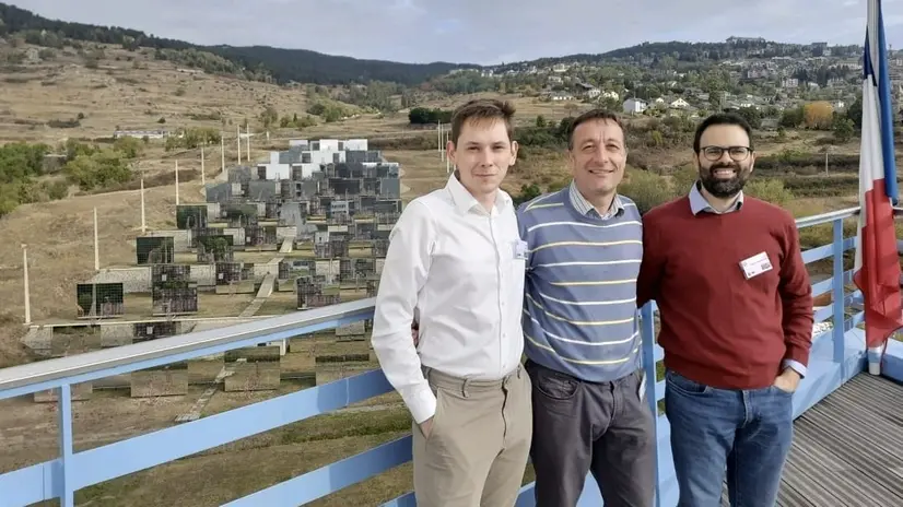 Vladimir Naumov, Paolo Iora e Gioele di Marcoberardino in un impianto termodinamico