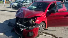 La Peugeot coinvolta nell'incidente avvenuto a Chiari