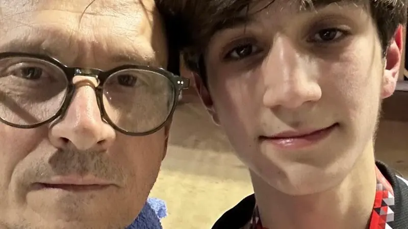 Davide Nunziati con il suo allenatore Marco Esposito © www.giornaledibrescia.it