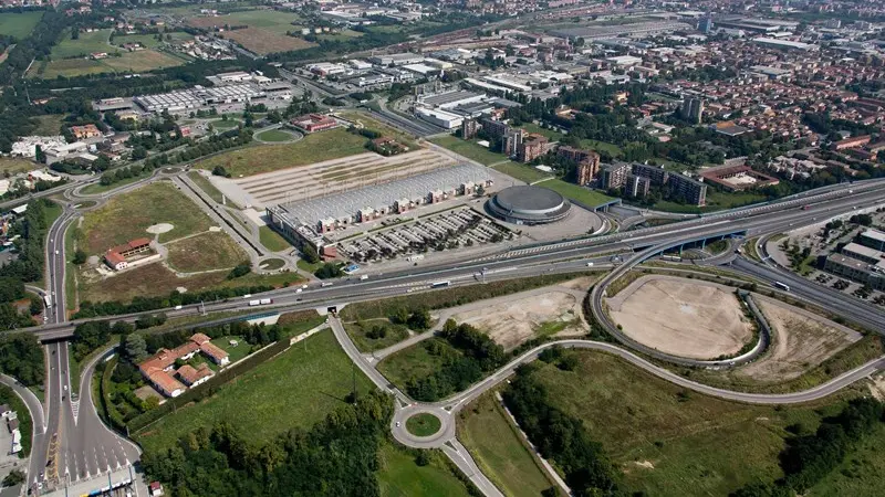 Una veduta aerea della tangenziale Ovest - © www.giornaledibrescia.it
