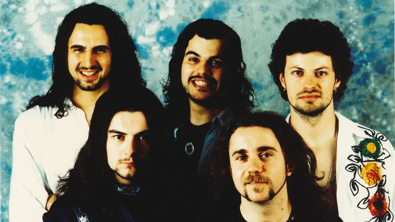 I Timoria in una foto d'archivio: da sinistra in alto Pedrini, Renga, Pellegrini, Galeri e Ghedi