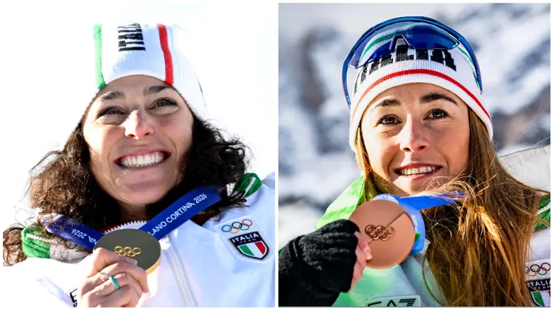 Federica Brignone e Sofia Goggia - Foto Ansa © www.giornaledibrescia.it