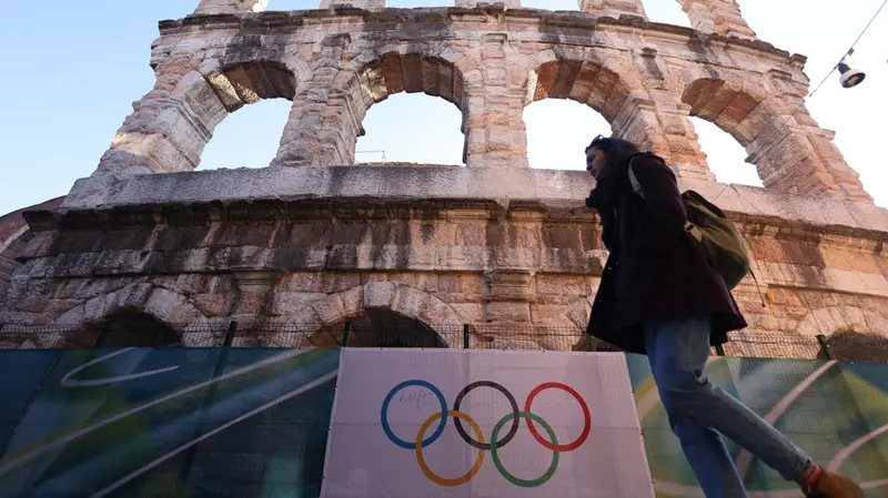 Arena di Verona protagonista per la chiusura dei Giochi invernali - Ansa © www.giornaledibrescia.it