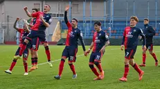 SPORT CALCIO BRESCIA  CAMPIONATO  SERIE C  LUMEZZANE DOLOMITI BELLUNESI  NELLA FOTO  ESULTANZE FINALI     22–02-2026  AGENZIA NEWREPORTER PASOTTI