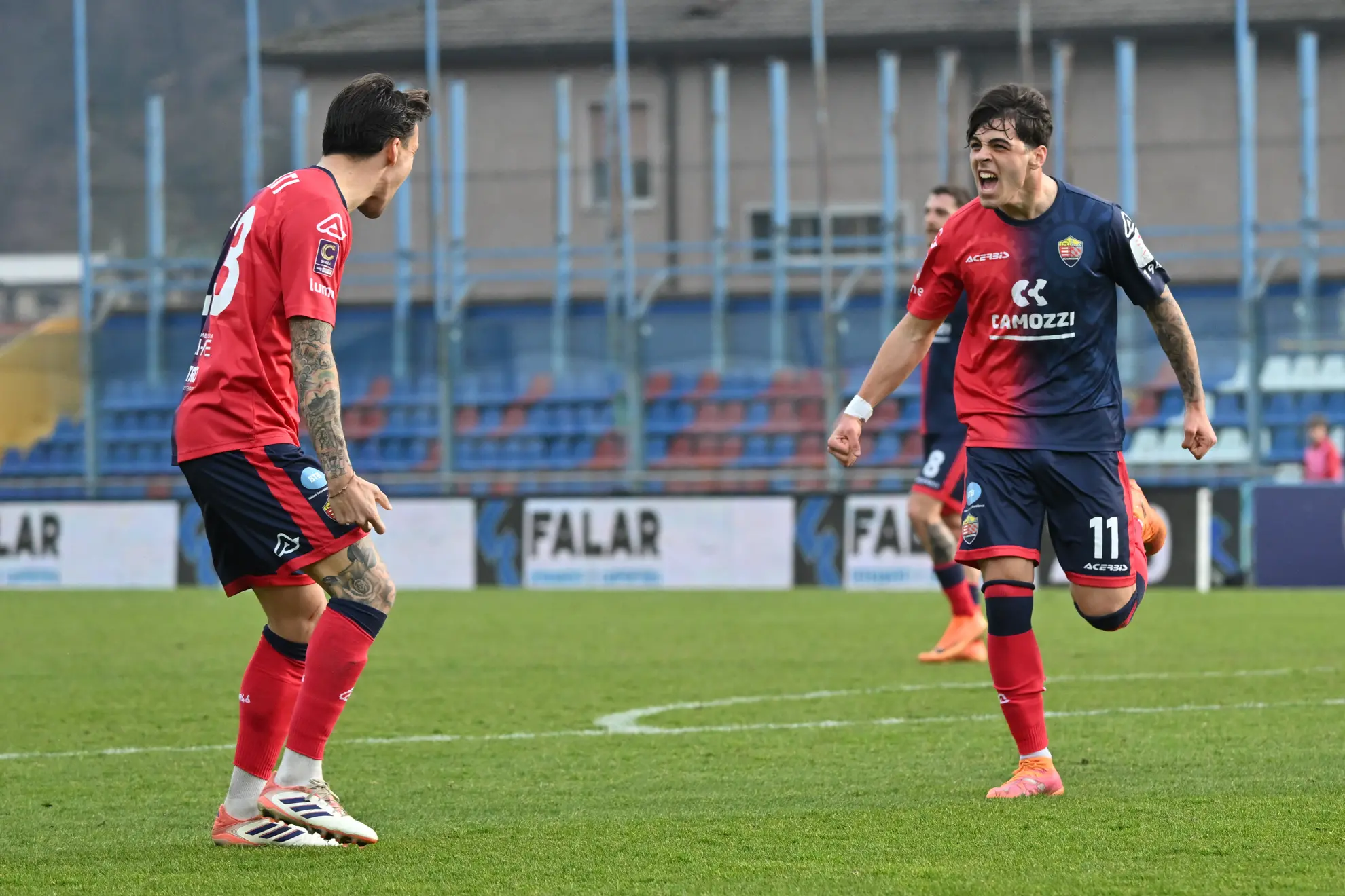 SPORT CALCIO BRESCIA  CAMPIONATO  SERIE C  LUMEZZANE DOLOMITI BELLUNESI  NELLA FOTO     ESULTANZA ALESSANDRO GHILLANI (LUMEZZANE)  22–02-2026  AGENZIA NEWREPORTER PASOTTI