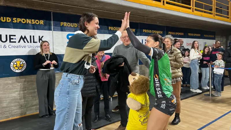 Anna Danesi e il libero della Millenium Beatrice Parrocchiale