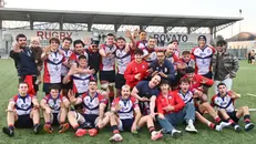 L'esultanza del Rugby Rovato - Foo Stefano Delfrate