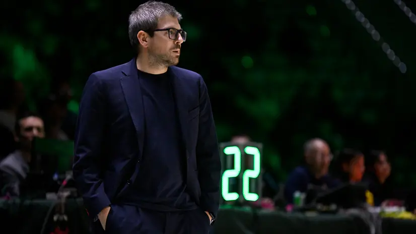 Il coach della Germani Matteo Cotelli - © Luca Comuzzo Ciamillo-Castoria