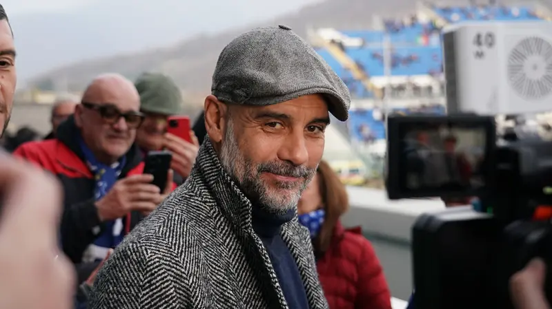 Pep Guardiola al Rigamonti per assistere a Union Brescia-Pro Patria - Foto Newreporter perteghella@www.giornaledibrescia.it