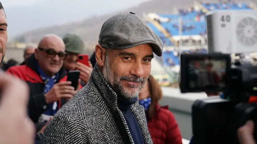 Pep Guardiola al Rigamonti per assistere a Union Brescia-Pro Patria - Foto Newreporter perteghella@www.giornaledibrescia.it