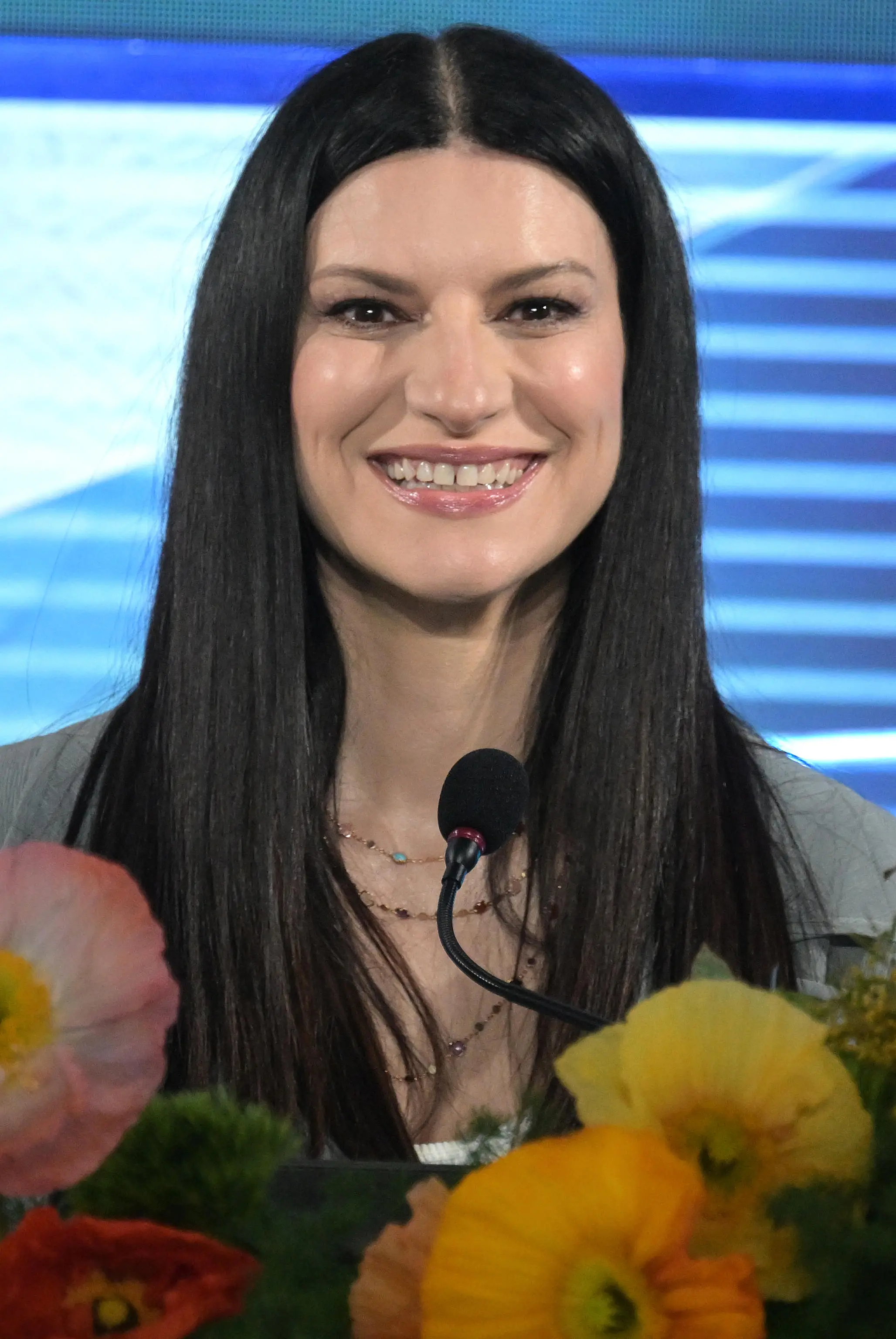 Italian singer Laura Pausini attends a press conference at the 76th Sanremo Italian Song Festival, Sanremo, Italy, 23 February 2026. The Music Festival runs from 24 to 28 February 2026. ANSA/RICCARDO ANTIMIANI