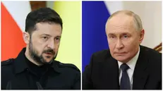 Volodymyr Zelensky e Vladimir Putin - Foto Ansa © www.giornaledibrescia.it
