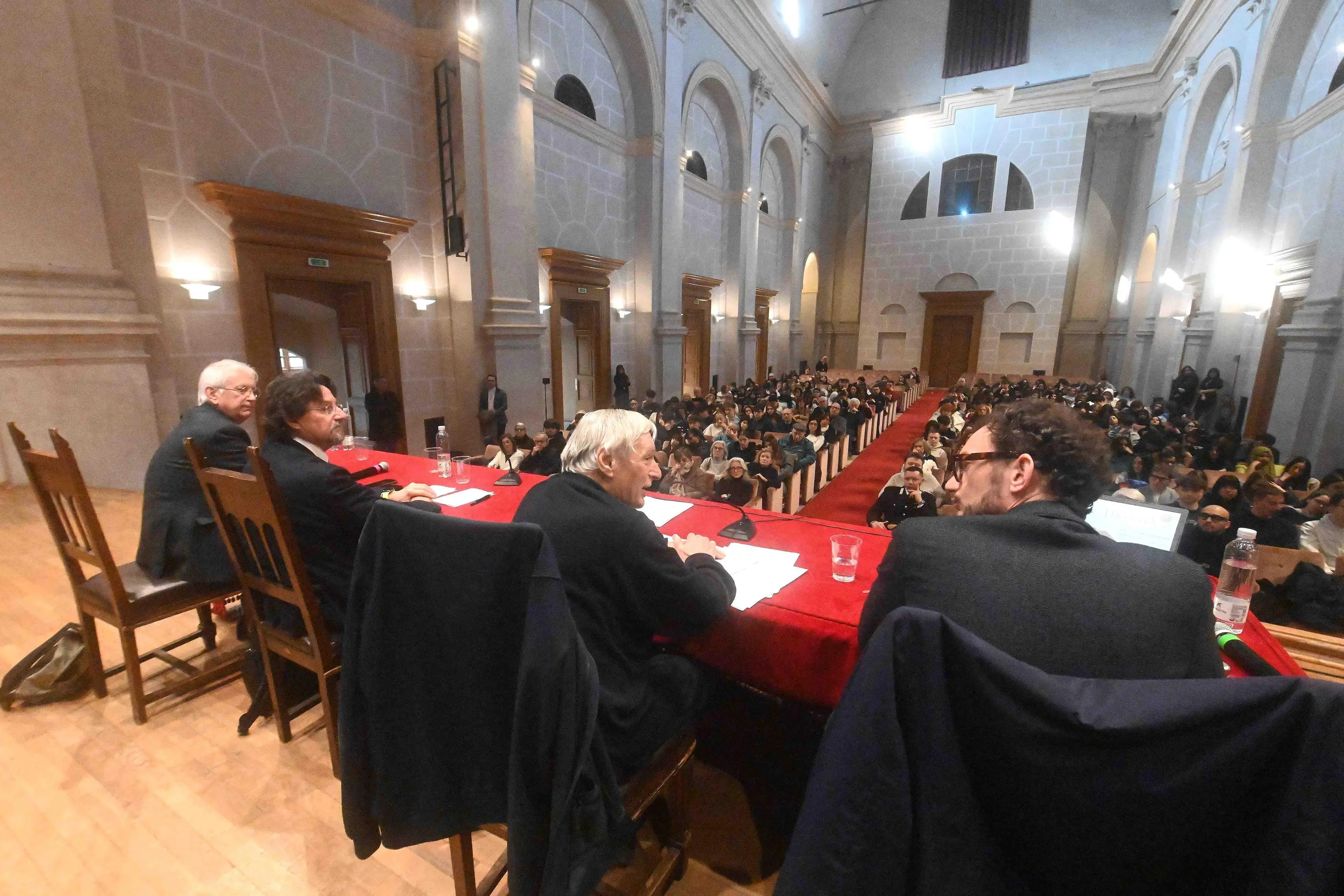CRONACA BRESCIA AUDITORIUM SAN BARNABA SPERANZA E LEGALITA' NELLA FOTO DA SX CAPELLO BOMBARDIERI CIOTTI CITTADINI PER CARINI 23-02-2026 MARCO ORTOGNI NEW EDEN GROUP