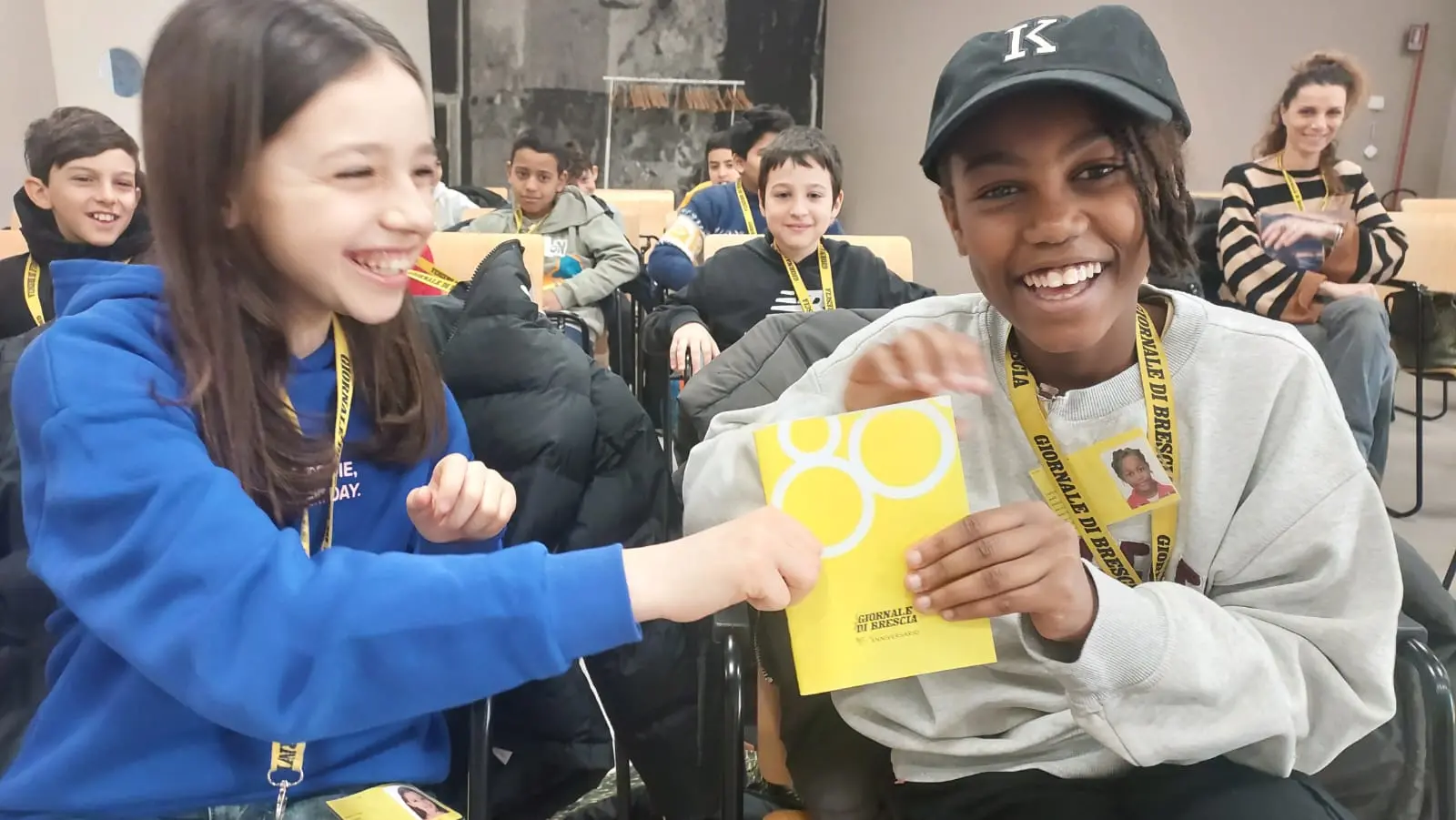 La classe 5A dell'istituto comprensivo di Ospitaletto - © www.giornaledibrescia.it