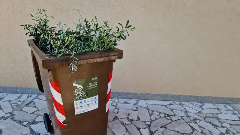 I bidoni per la raccolta di sfalci e potature © www.giornaledibrescia.it
