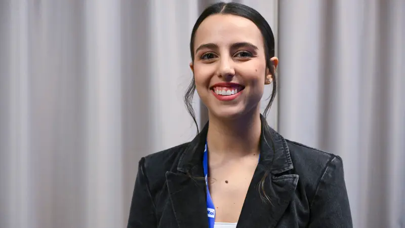 Jolanda Renga, al fianco del padre a Sanremo - Foto Ansa/Riccardo Antimiani © www.giornaledibrescia.it