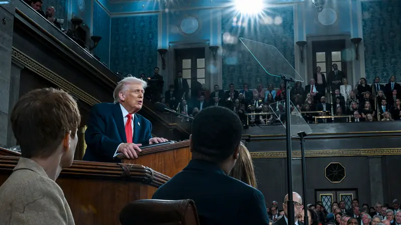 Trump durante il suo discorso - Foto Epa/Kenny Holston © www.giornaledibrescia.it