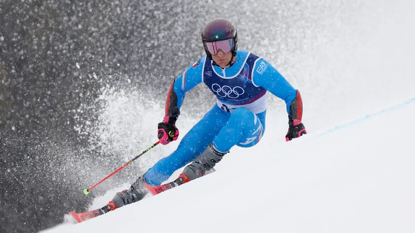 Franzoni in pista a Bormio - Foto Epa/Guillaume Horcajuelo © www.giornaledibrescia.it