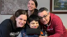 Davide Lanfranchi in famiglia - © www.giornaledibrescia.it