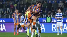 Il gol segnato da Balestrero con la Pro Patria - Foto New Reporter Perteghella © www.giornaledibrescia.it