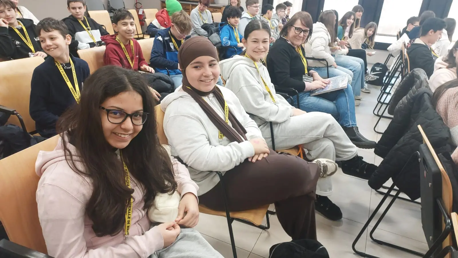 Le classi 2A e 2B dell'istituto comprensivo di Travagliato