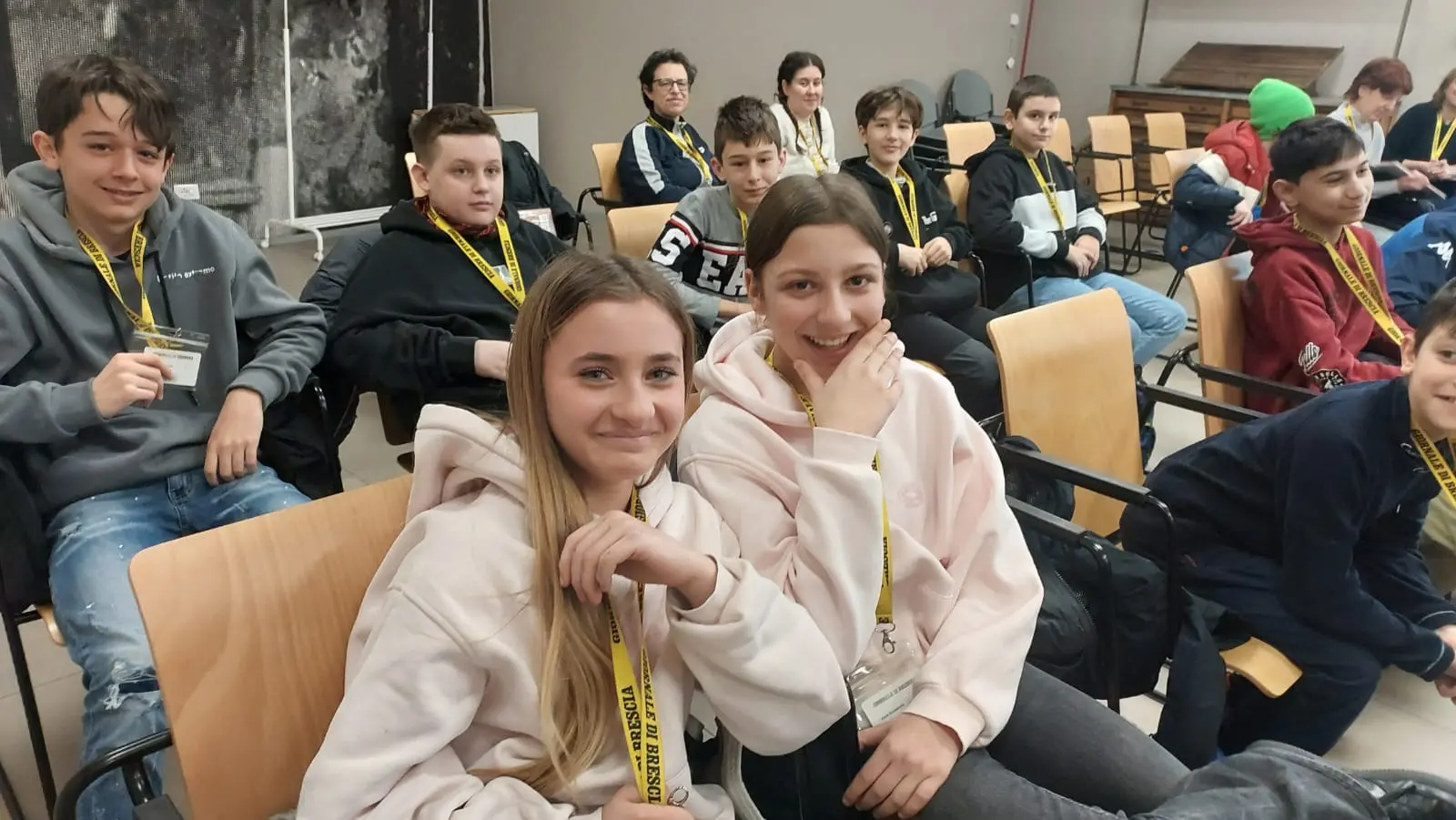 Le classi 2A e 2B dell'istituto comprensivo di Travagliato