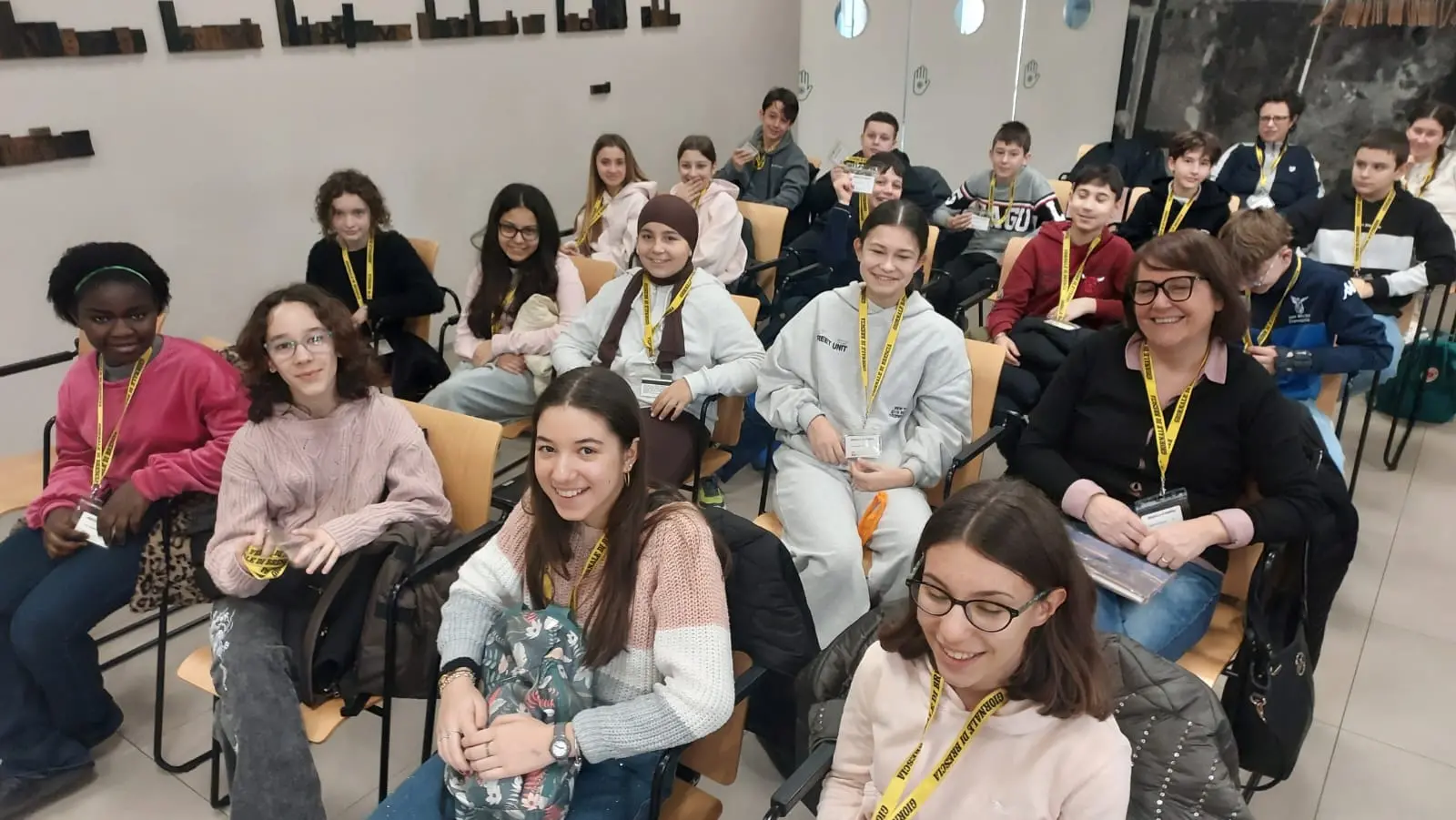 Le classi 2A e 2B dell'istituto comprensivo di Travagliato