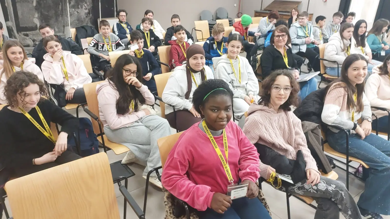 Le classi 2A e 2B dell'istituto comprensivo di Travagliato