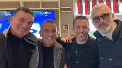 Poker d'assi: da sinistra Rampulla, Di Livio, Del Piero, Ravanelli - Foto tratta dalla pagina Instagram di Angelo Di Livio
