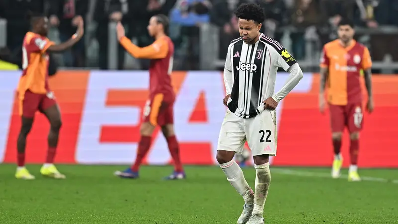 La Juventus è stata eliminata dalla Champions per mano del Galatasaray - Foto Ansa/Alessandro Di Marco © www.giornaledibrescia.it