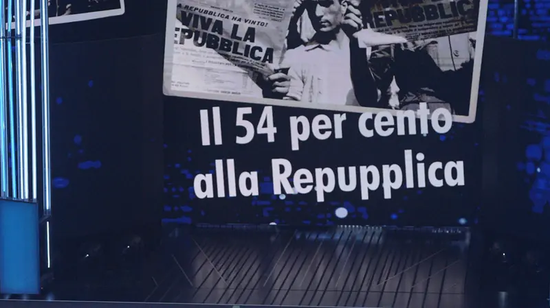 Errore nella grafica all'Ariston, la "Repubblica" diventa "Repupplica" - Foto Ansa © www.giornaledibrescia.it