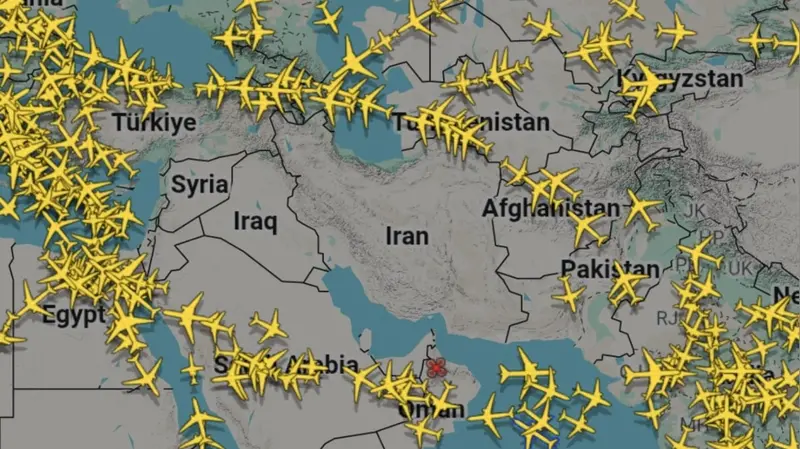 Le rotte sul Golfo Persico sono state modificate