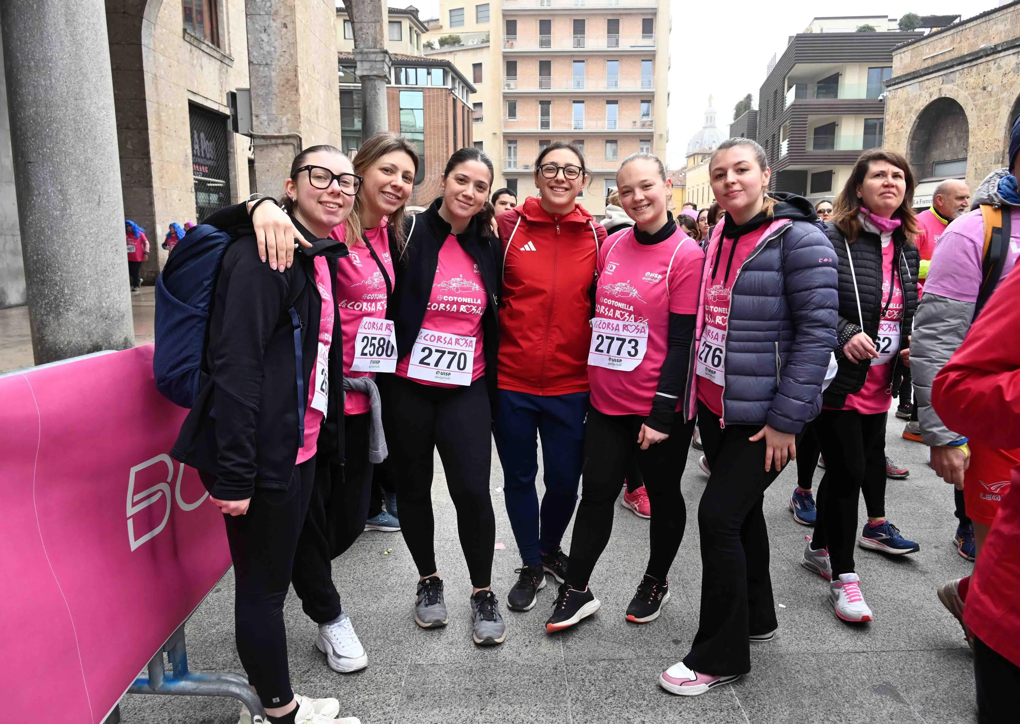 CRONACA BRESCIA PIAZZA VITTORIA PARTENZA CORSA ROSA PER SANDRINI 01-03-2026 MARCO ORTOGNI /GIOVANNI BENINI NEW EDEN GROUP