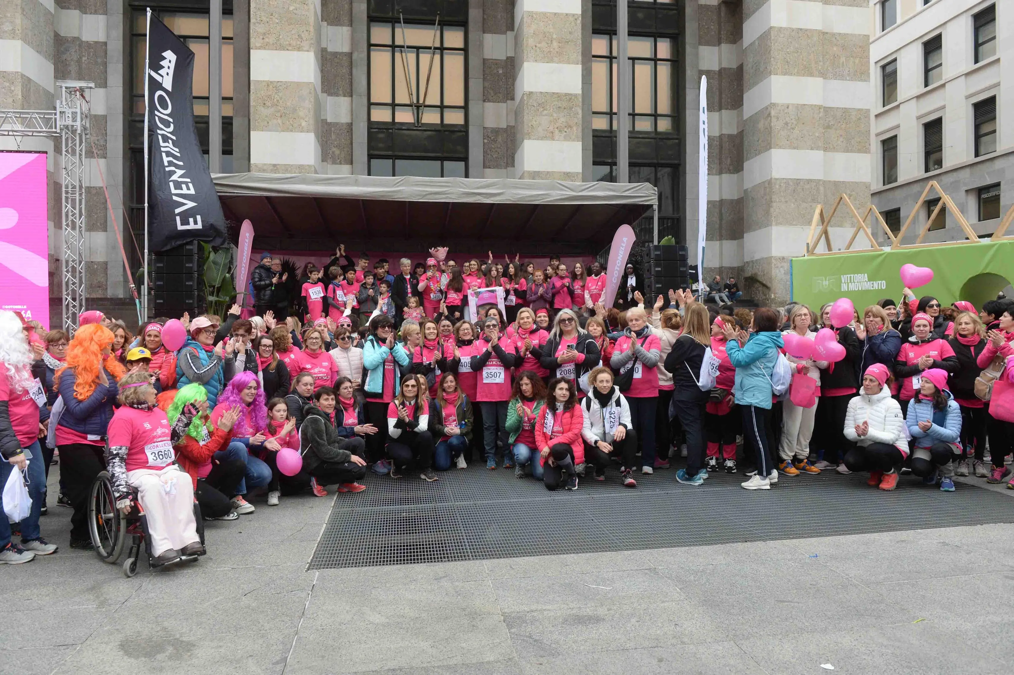 CRONACA BRESCIA PIAZZA VITTORIA PARTENZA CORSA ROSA PER SANDRINI 01-03-2026 MARCO ORTOGNI /GIOVANNI BENINI NEW EDEN GROUP