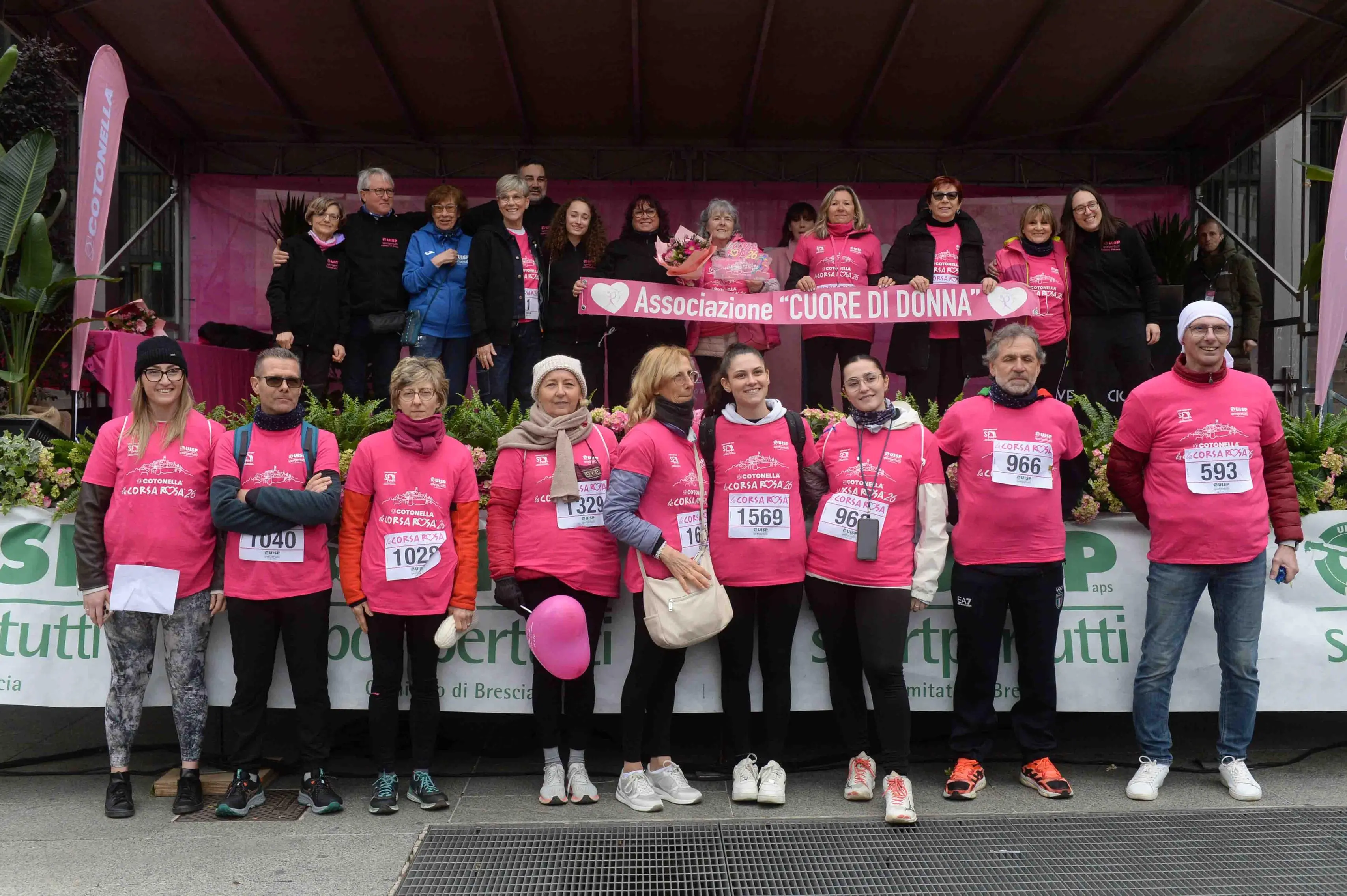 CRONACA BRESCIA PIAZZA VITTORIA PARTENZA CORSA ROSA PER SANDRINI 01-03-2026 MARCO ORTOGNI /GIOVANNI BENINI NEW EDEN GROUP