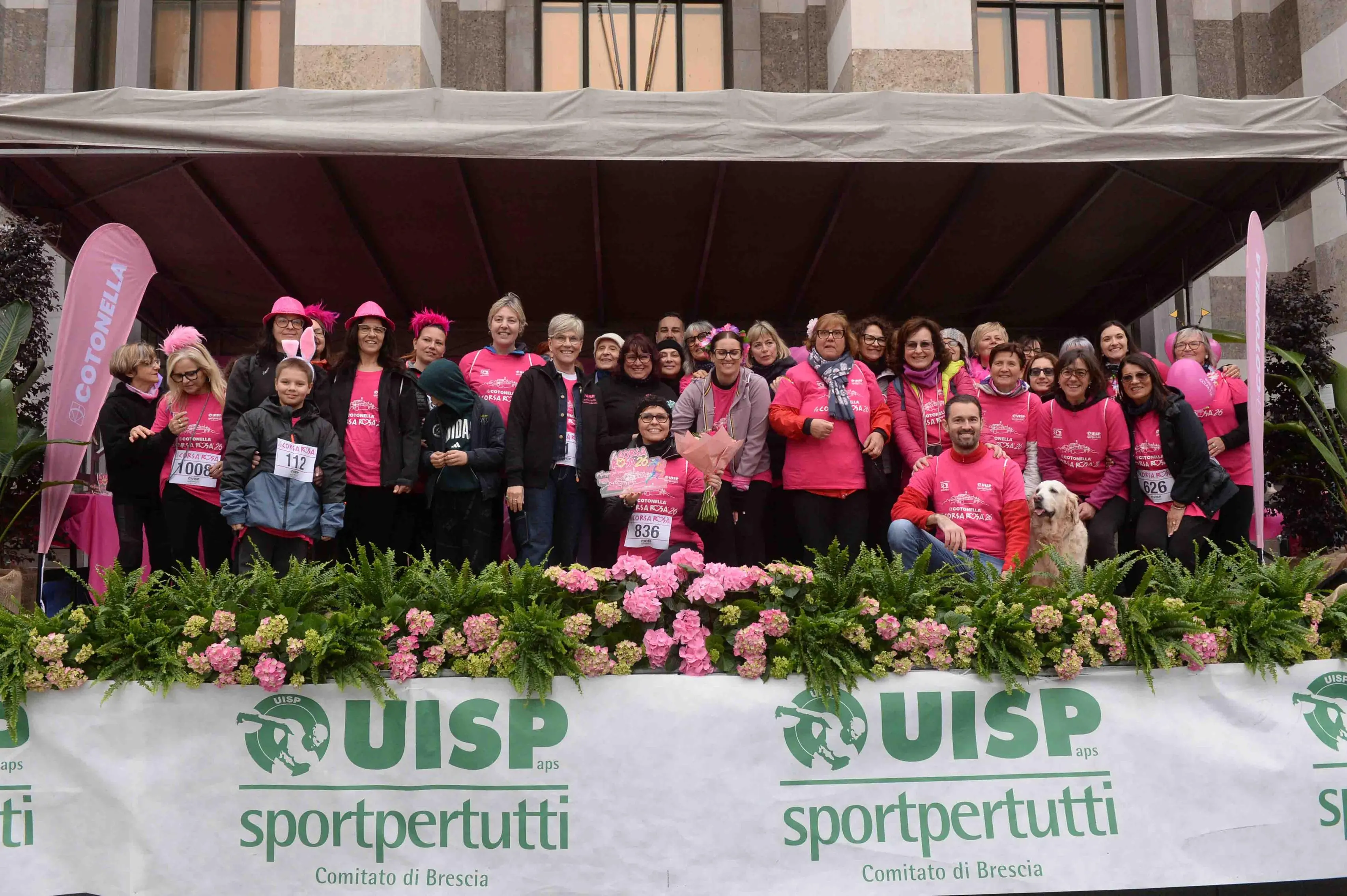 CRONACA BRESCIA PIAZZA VITTORIA PARTENZA CORSA ROSA PER SANDRINI 01-03-2026 MARCO ORTOGNI /GIOVANNI BENINI NEW EDEN GROUP