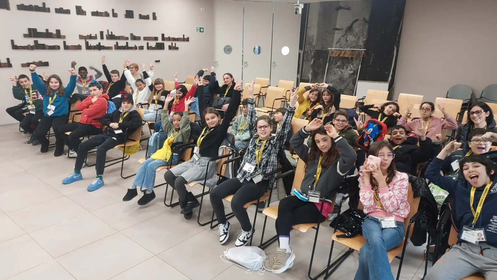 La classe 5A dell'istituto Don Lorenzo Milani di Borgosatollo