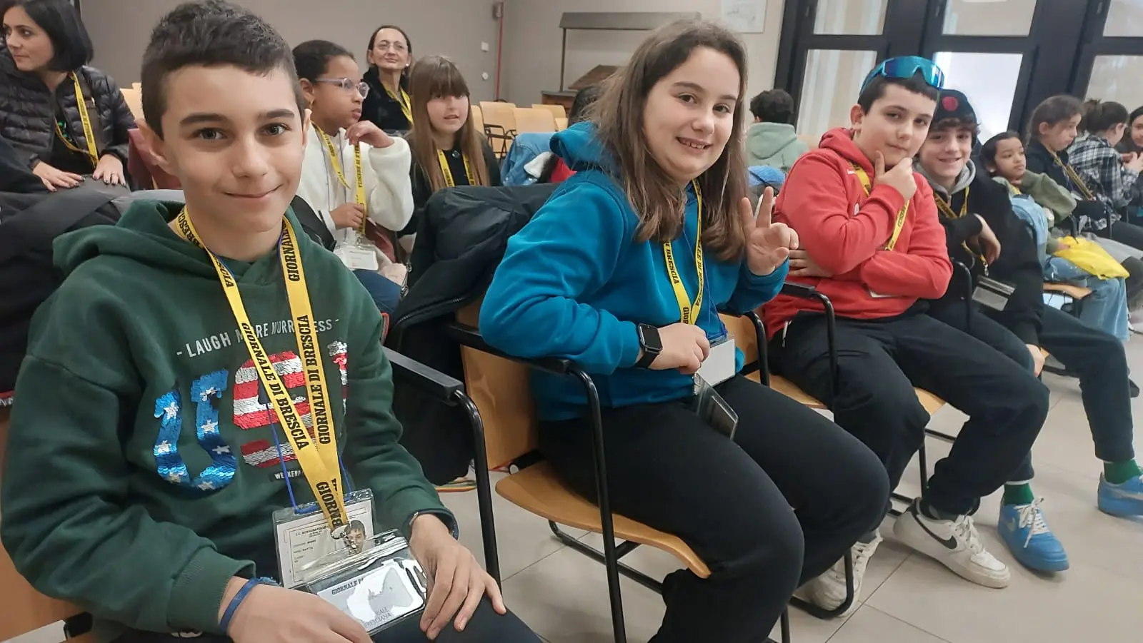 La classe 5A dell'istituto Don Lorenzo Milani di Borgosatollo