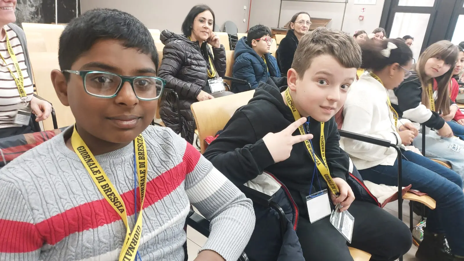 La classe 5A dell'istituto Don Lorenzo Milani di Borgosatollo