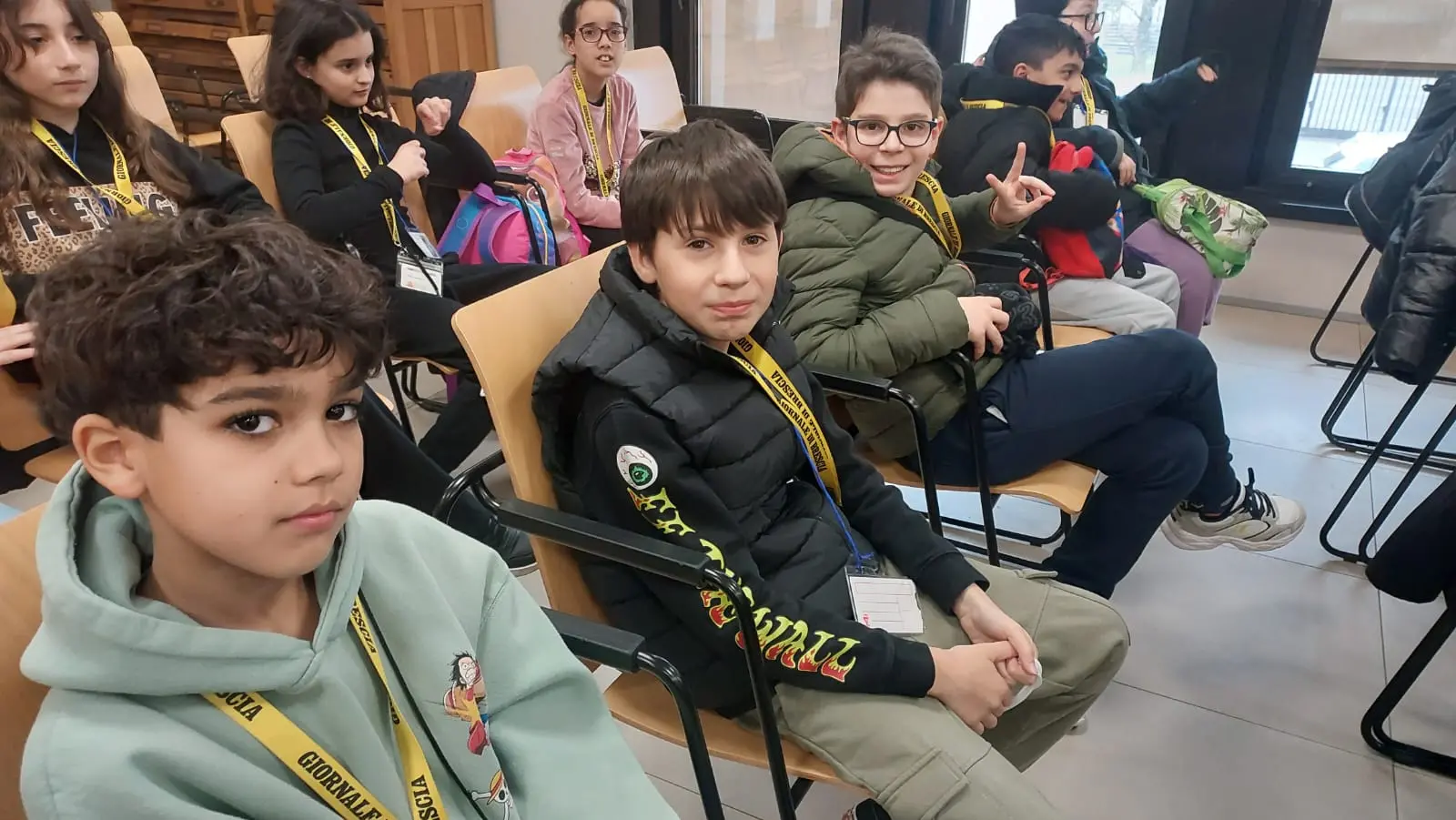 La classe 5A dell'istituto Don Lorenzo Milani di Borgosatollo