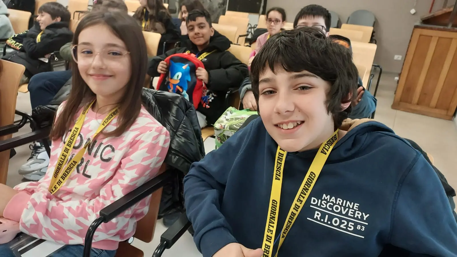 La classe 5A dell'istituto Don Lorenzo Milani di Borgosatollo