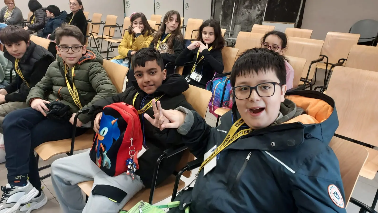 La classe 5A dell'istituto Don Lorenzo Milani di Borgosatollo