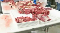 Una macelleria, foto d'archivio