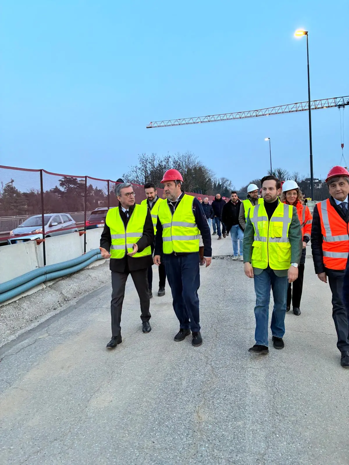 Il ministro Matteo Salvini in visita a Palazzolo