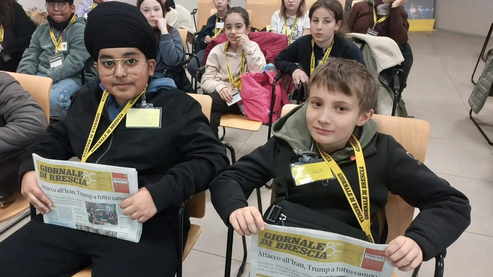 La classe V F della scuola Canossi di Ospitaletto in visita la GdB