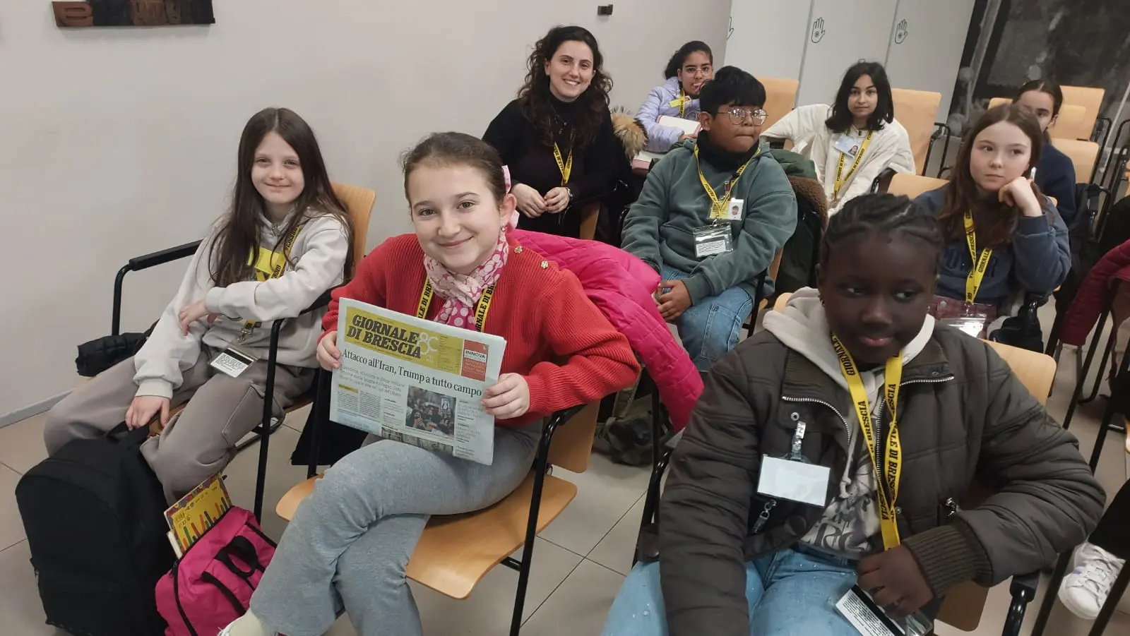 La classe V F della scuola Canossi di Ospitaletto in visita la GdB