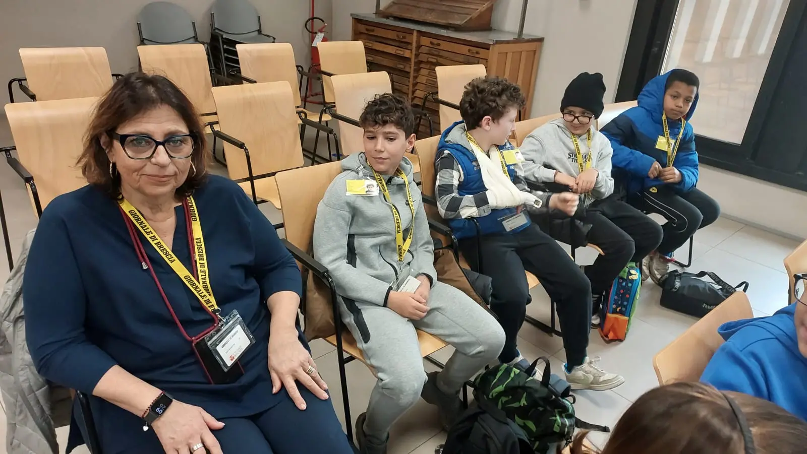 La classe V F della scuola Canossi di Ospitaletto in visita la GdB