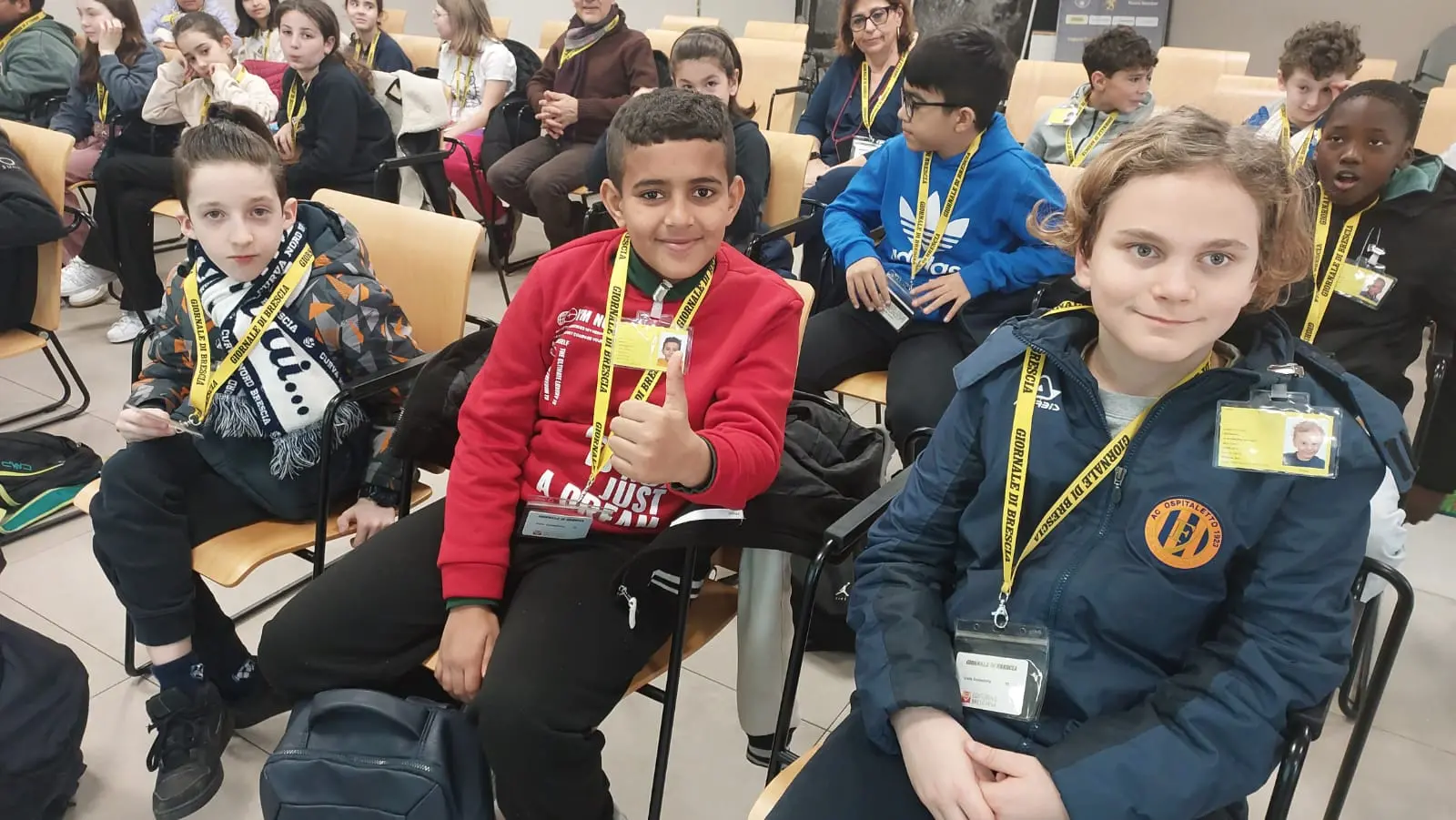 La classe V F della scuola Canossi di Ospitaletto in visita la GdB