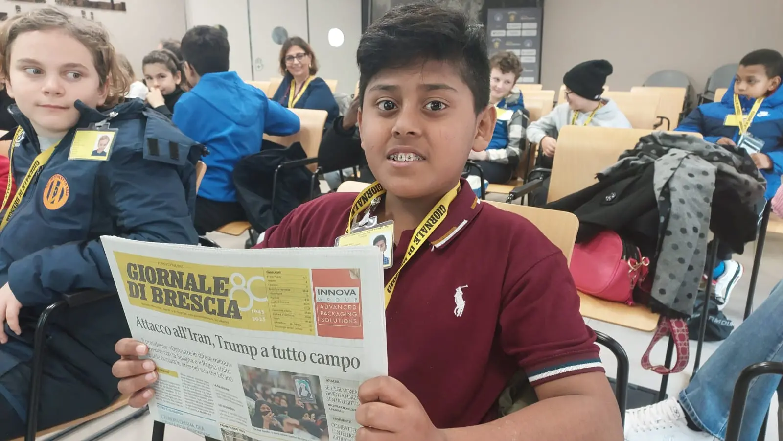 La classe V F della scuola Canossi di Ospitaletto in visita la GdB